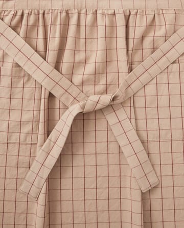 Checked Organic Cotton Oxford Schürze - Beige-red - Lexington