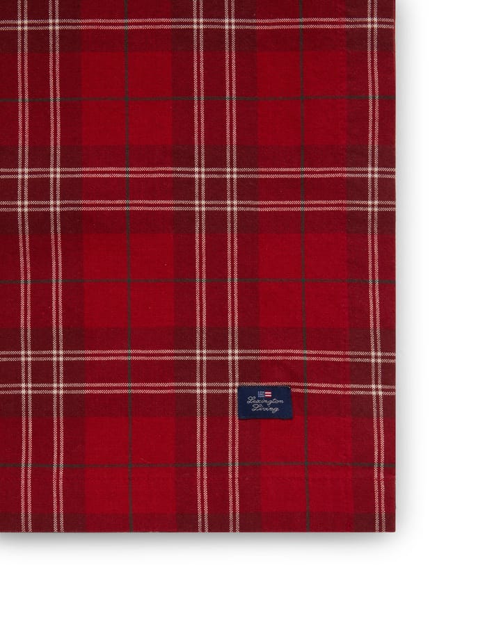 Checked Organic Cotton Oxford Tischdecke 180 x 180cm, Red-beige-green Lexington