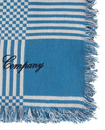 Checked Recycled Cotton Picknickdecke 150x150 cm - Blue - Lexington