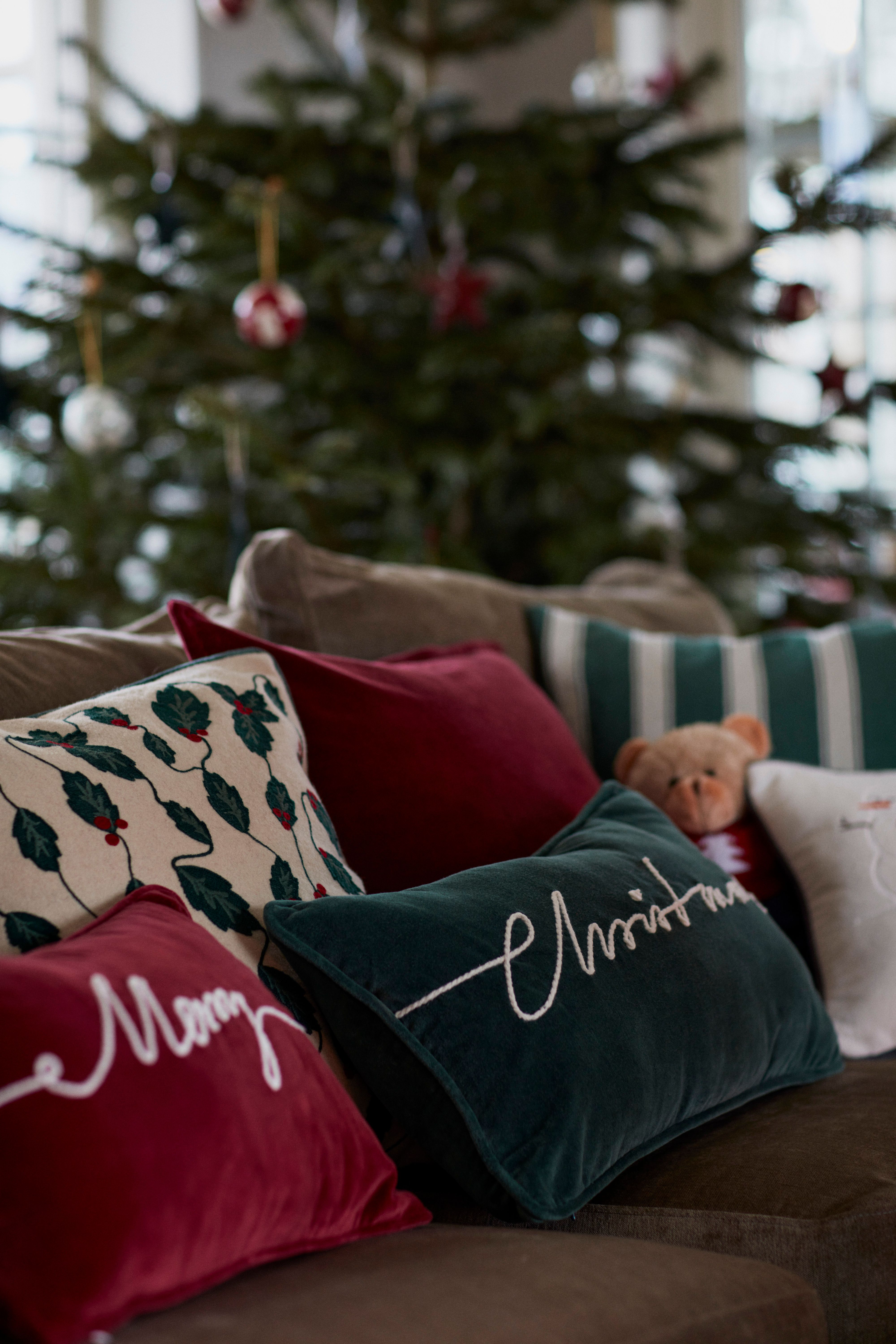 Christmas Cotton Velvet Kissen 30 x50 cm