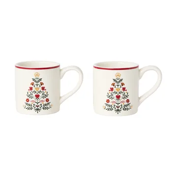 Christmas Tree Mini-Becher - Multi, 5,5x6 cm, 2er-Pack - Lexington