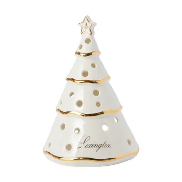 Christmas Tree Teelichthalter - Weiß-Gold, 16,5 cm - Lexington