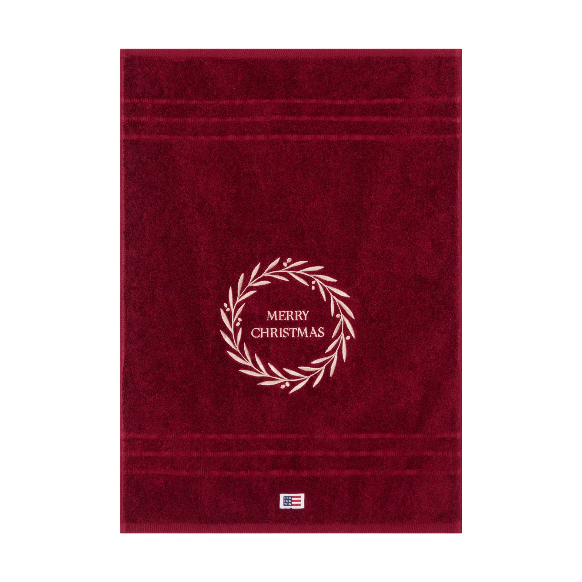 Christmas Wreath Handtuch, Wein, 50x70 cm Lexington