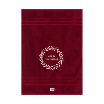 Christmas Wreath Handtuch - Wein, 50x70 cm - Lexington