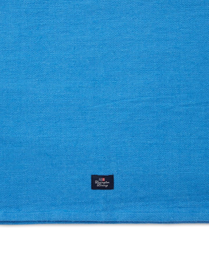 Cotton Jute Runner with Side Stripes 50 x 250cm - Blau-weiß - Lexington