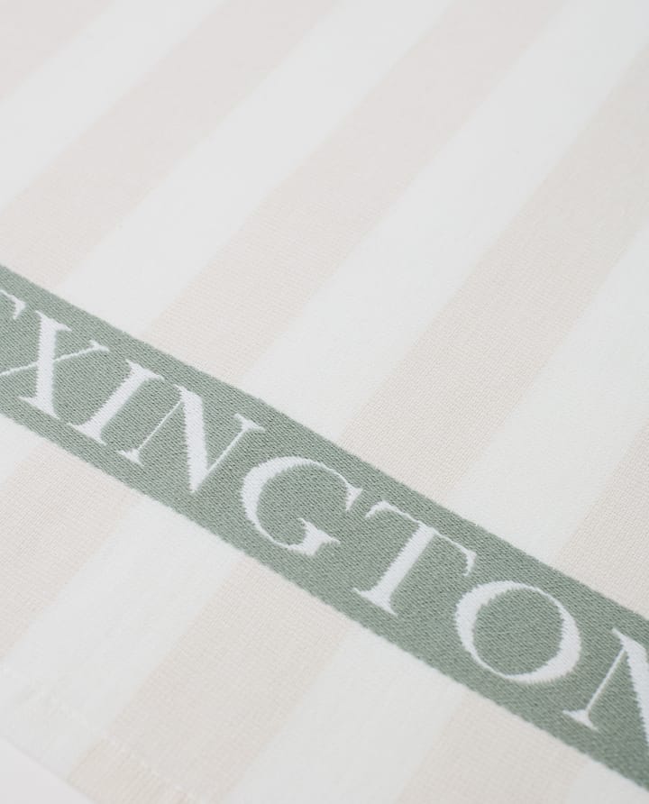 Cotton Terry Logo Geschirrtuch 50 x 70cm, Light beige-white-green Lexington
