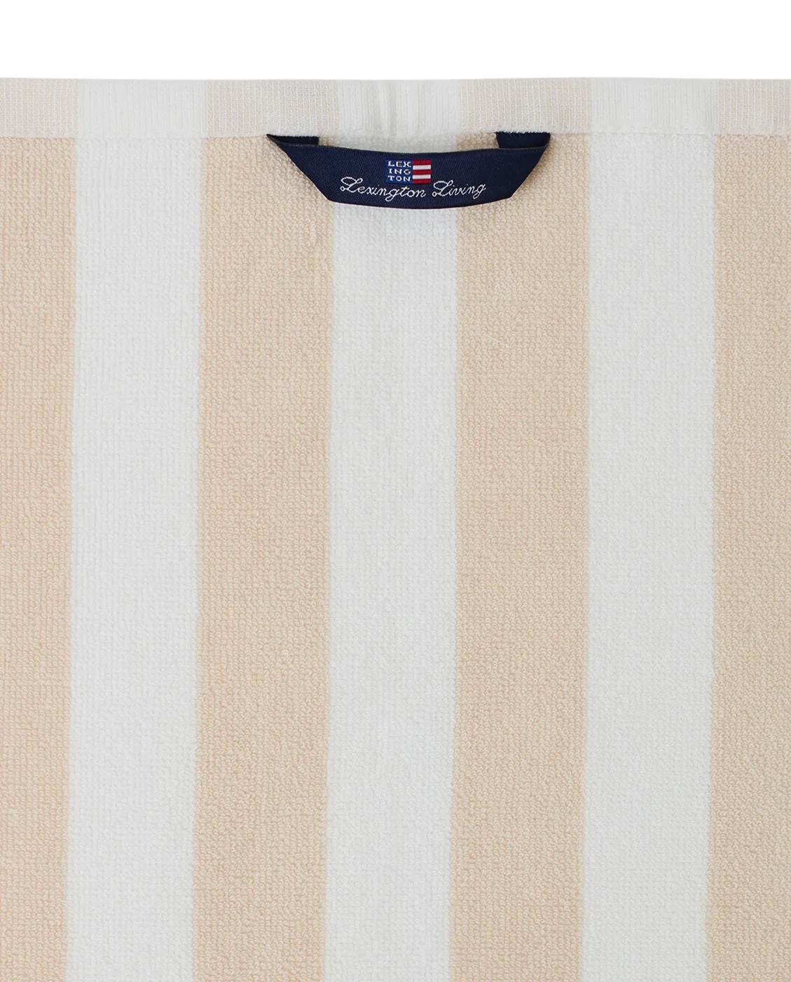 Cotton Terry Logo Geschirrtuch 50 x 70cm, Light beige-white-green Lexington