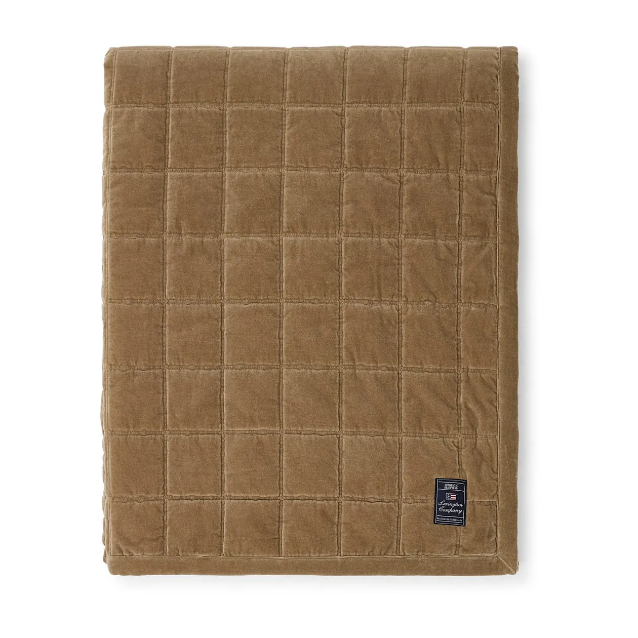 Cotton Velvet gesteppte Tagesdecke 160 x 240 cm, Walnut Lexington