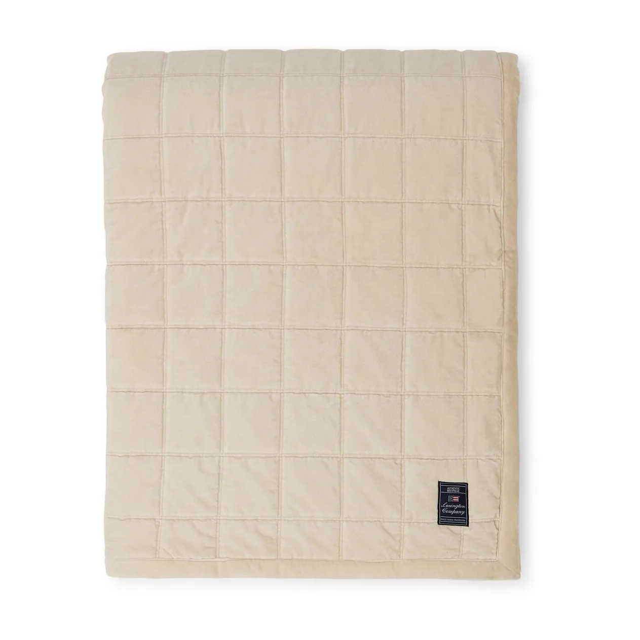 Cotton Velvet gesteppte Tagesdecke 240 x 260 cm, Light beige Lexington