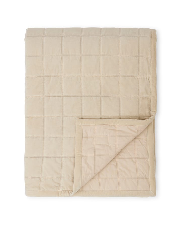 Cotton Velvet gesteppte Tagesdecke 240 x 260 cm, Light beige Lexington