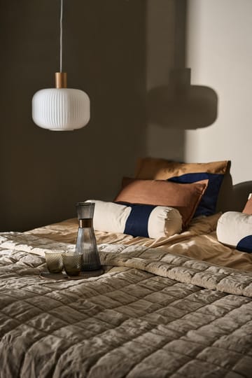 Cotton Velvet gesteppte Tagesdecke 240 x 260 cm - Light beige - Lexington
