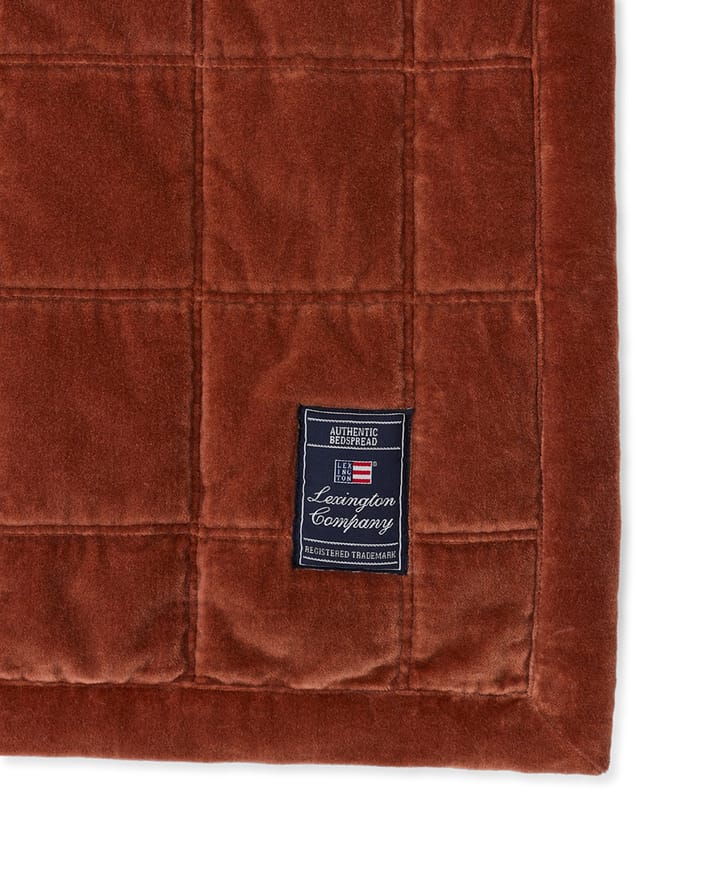 Cotton Velvet gesteppte Tagesdecke 240 x 260 cm, Rustic Brown Lexington