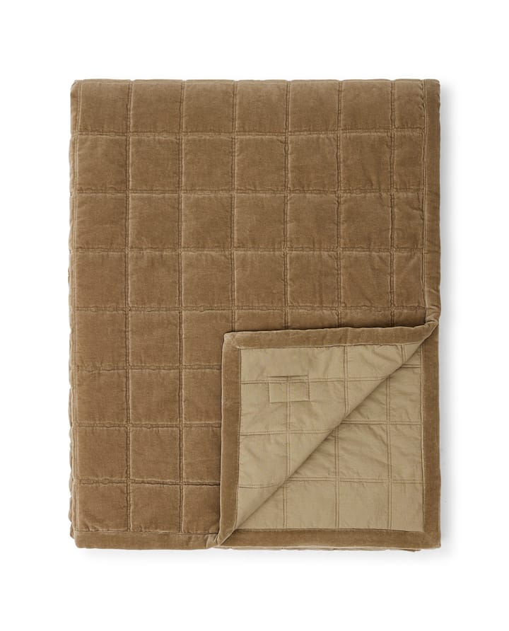 Cotton Velvet gesteppte Tagesdecke 240 x 260 cm - Walnut - Lexington