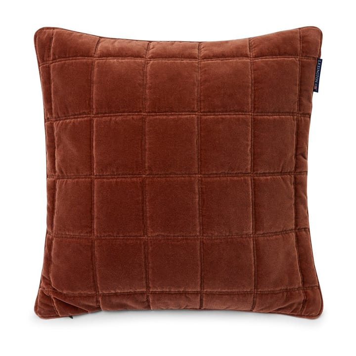 Cotton Velvet gesteppter Kissenbezug 50 x 50cm, Rustic brown Lexington