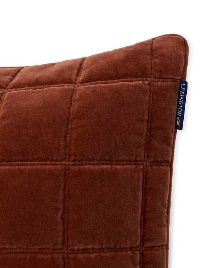 Cotton Velvet gesteppter Kissenbezug 50 x 50cm, Rustic brown Lexington