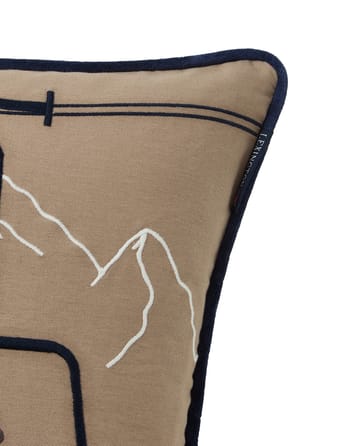 Dog lift biologischer Baumwoll Twill Kissenbezug 50x50 cm - Beige-white - Lexington