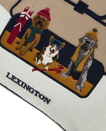 Dog lift biologischer Baumwoll Twill Kissenbezug 50x50 cm - Beige-white - Lexington