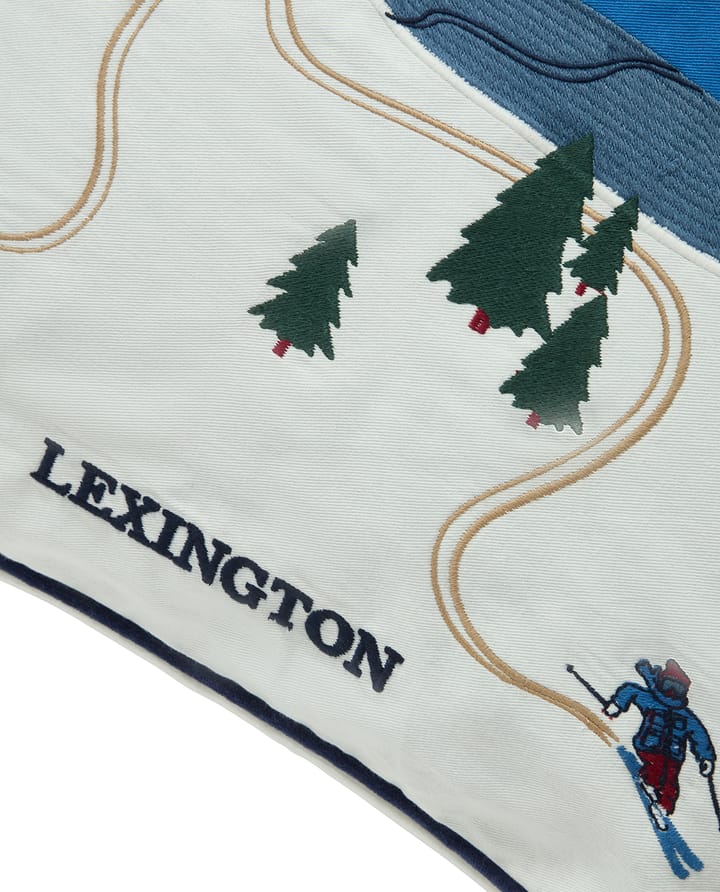 Down hill biologischer Baumwoll Twill Kissenbezug 50x50 cm, Blue-White Lexington