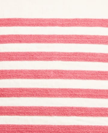 Emboidery Striped Linen/Cotton Kissenbezug 50x50 cm - Off White-red - Lexington