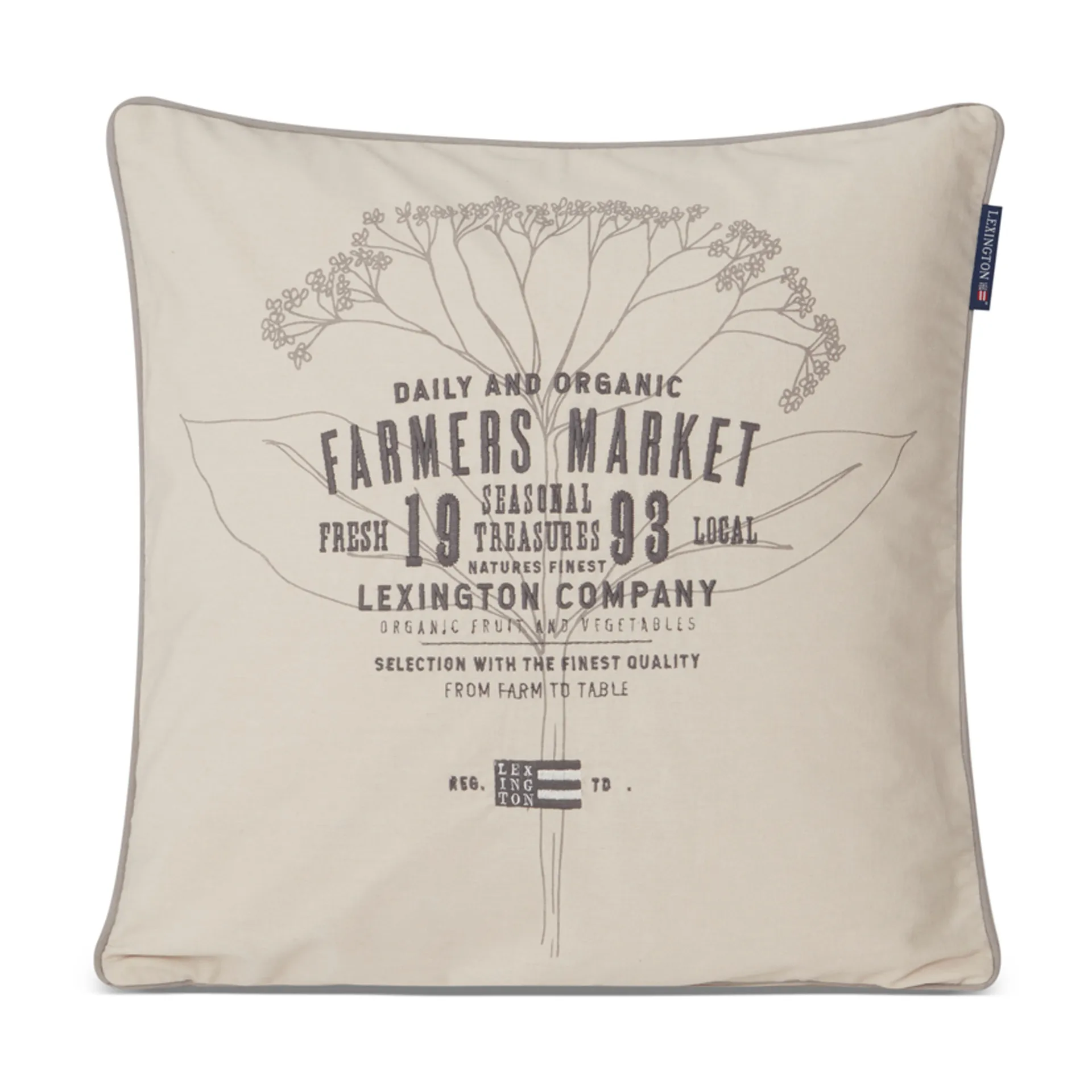 Farmers Market Kissenbezug 50 x 50cm, Beige Lexington