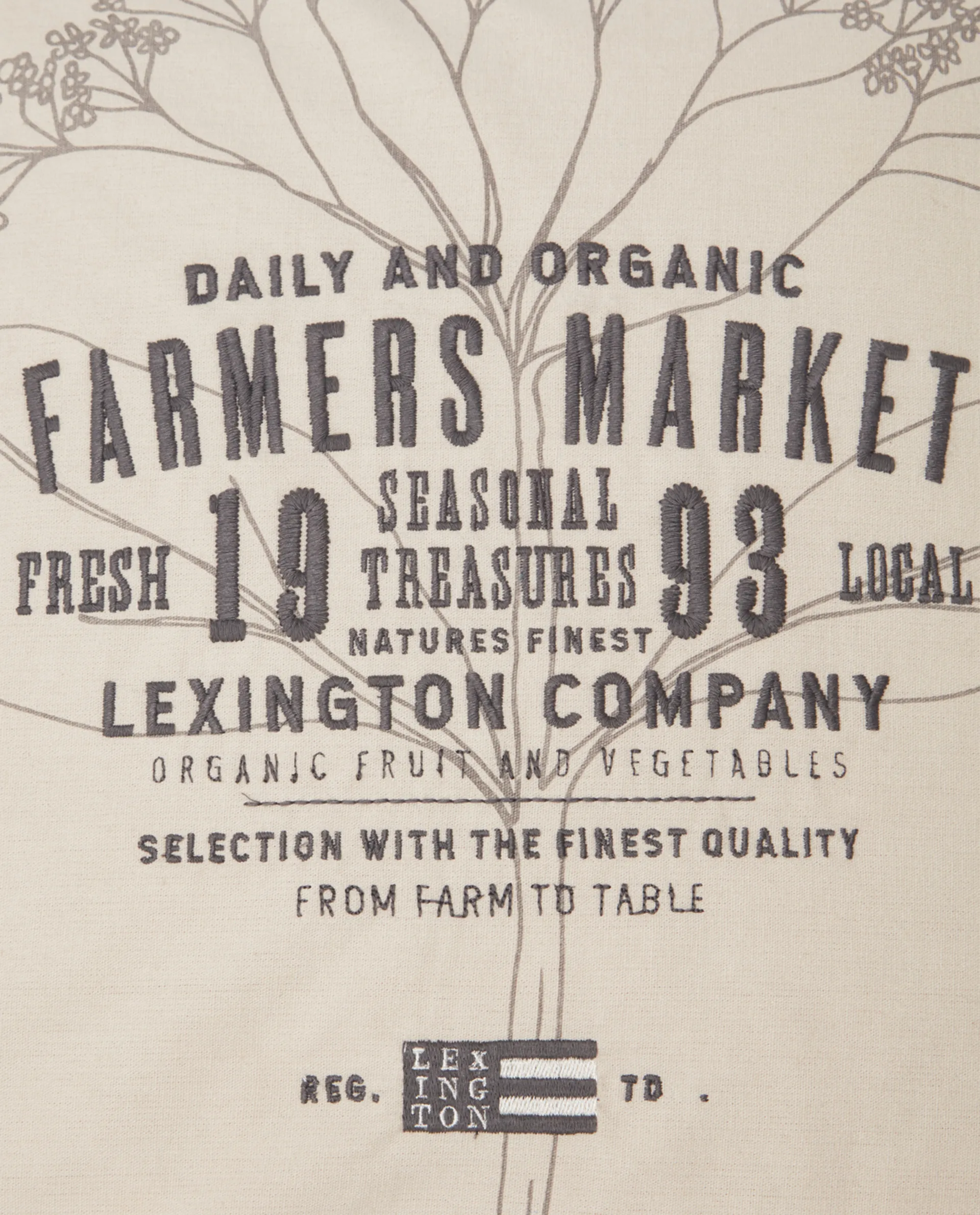 Farmers Market Kissenbezug 50 x 50cm, Beige Lexington