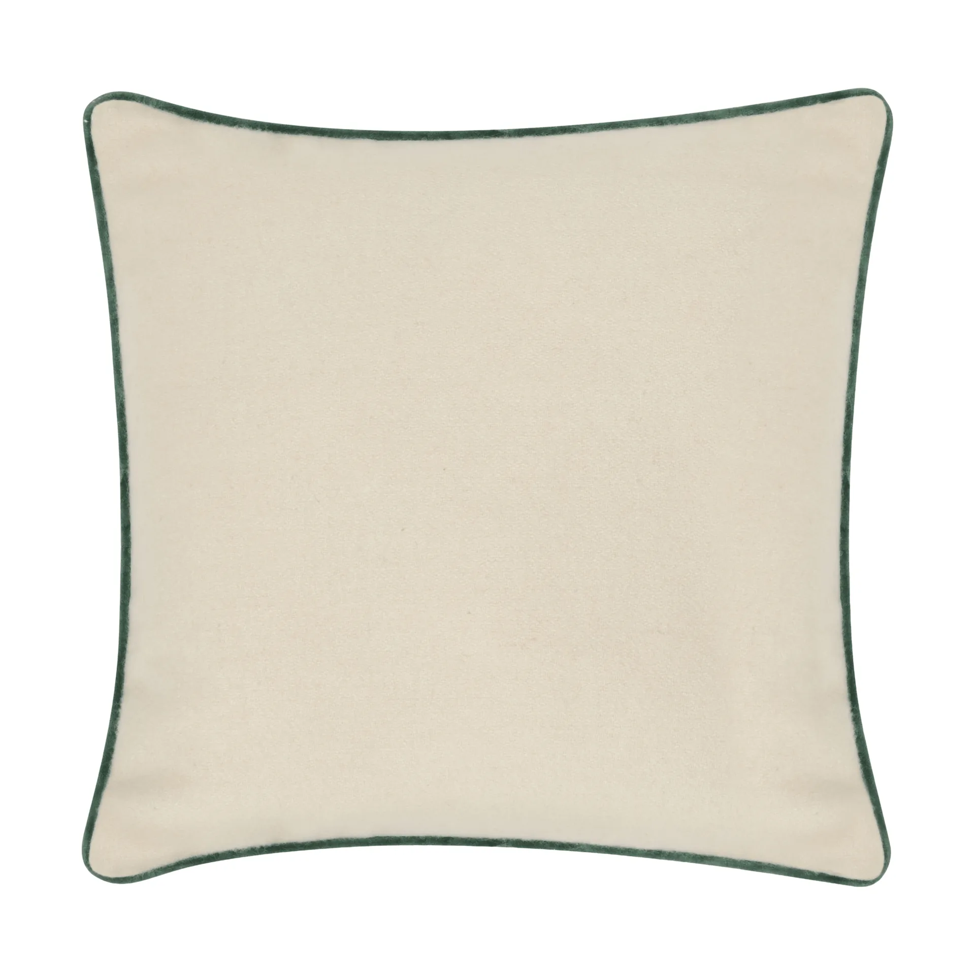 Flower Embroidered Wool Mix Kissenbezug 50 x 50cm, Hellbeige-Grün Lexington