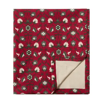 Flower Print Bio-Baumwolle Tischdecke - Rot-Beige-Grün, 150x250 cm - Lexington