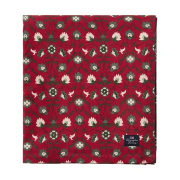 Flower Print Bio-Baumwolle Tischdecke - Rot-Beige-Grün, 150x350 cm - Lexington