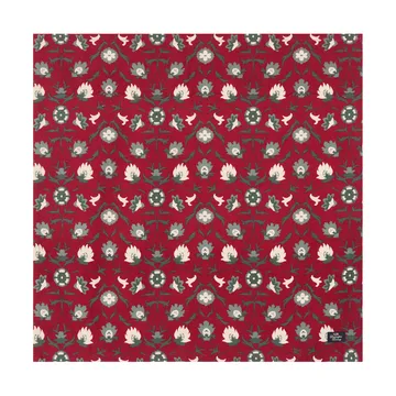 Flower-Print Serviette aus Bio-Baumwolle - Rot-Beige-Grün - Lexington