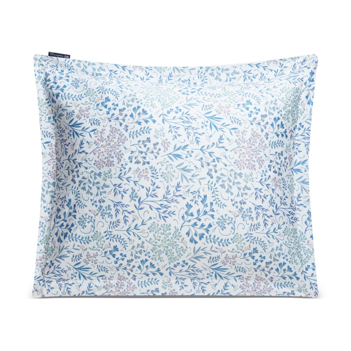 Flower Printed Cotton Sateen Kissenbezug 50 x 60cm - Blau - Lexington