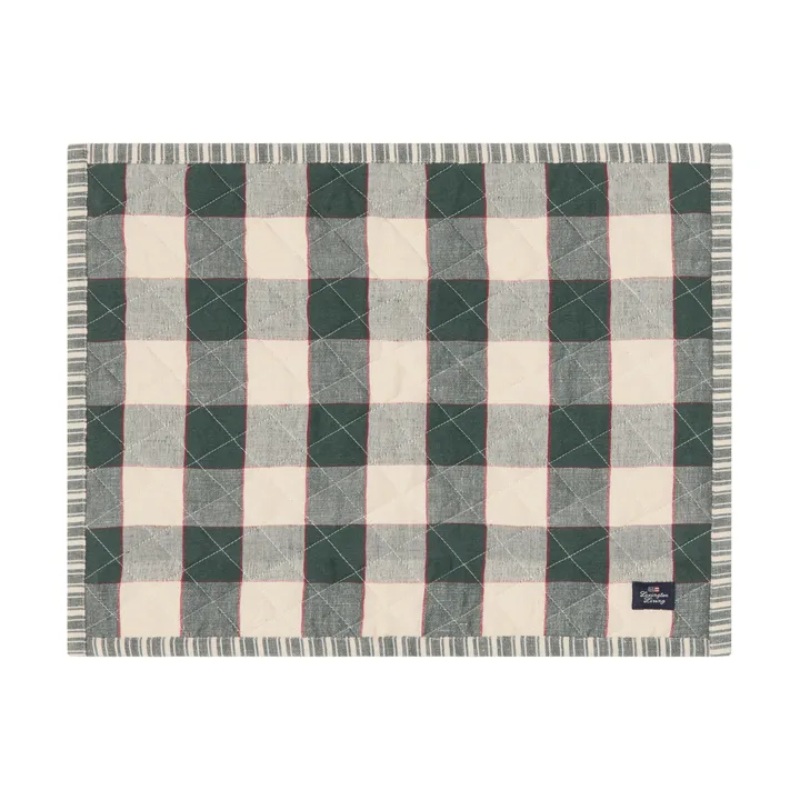 Gesteppte, doppelseitige Tischsets - Grün-Hellbeige-Rot, 35x45 cm - Lexington