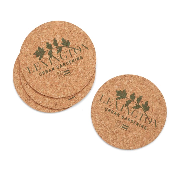Glasuntersetzer aus Kork Ø10cm 4er Pack, Urban gardening Lexington
