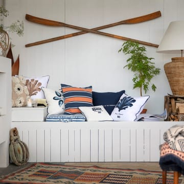 Gone To The Beach Canvas Kissenbezug 30 x 40cm - White-dark blue - Lexington