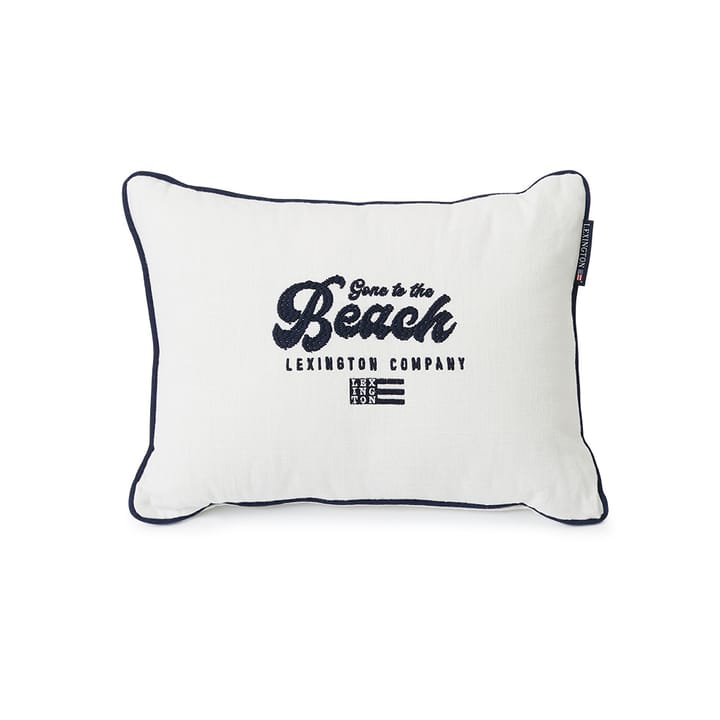 Gone To The Beach Canvas Kissenbezug 30 x 40cm - White-dark blue - Lexington