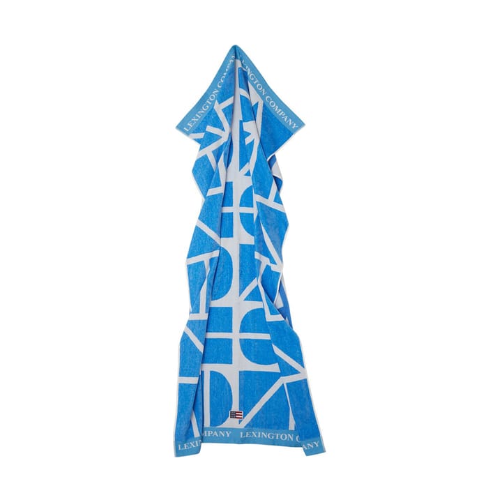 Graphic Cotton Velour Badehandtuch 100 x 180cm, Blue Lexington