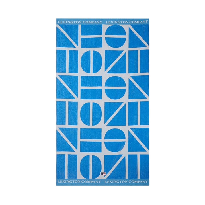 Graphic Cotton Velour Badehandtuch 100 x 180cm, Blue Lexington