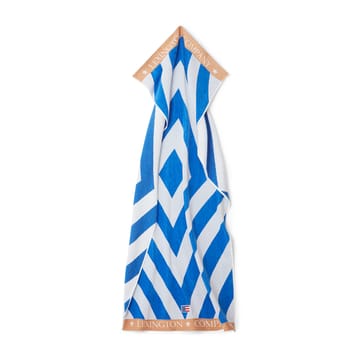 Graphic Cotton Velour Strandhandtuch 100 x 180cm - Blau-weiß-beige - Lexington