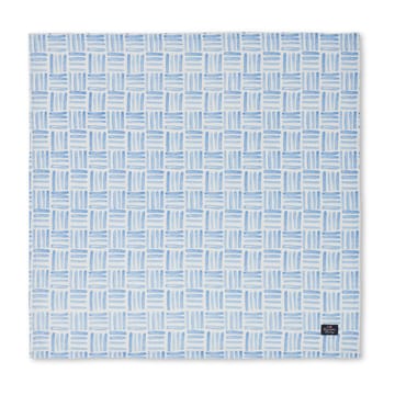 Graphic Printed Cotton Serviette 50 x 50cm - Blue-White - Lexington