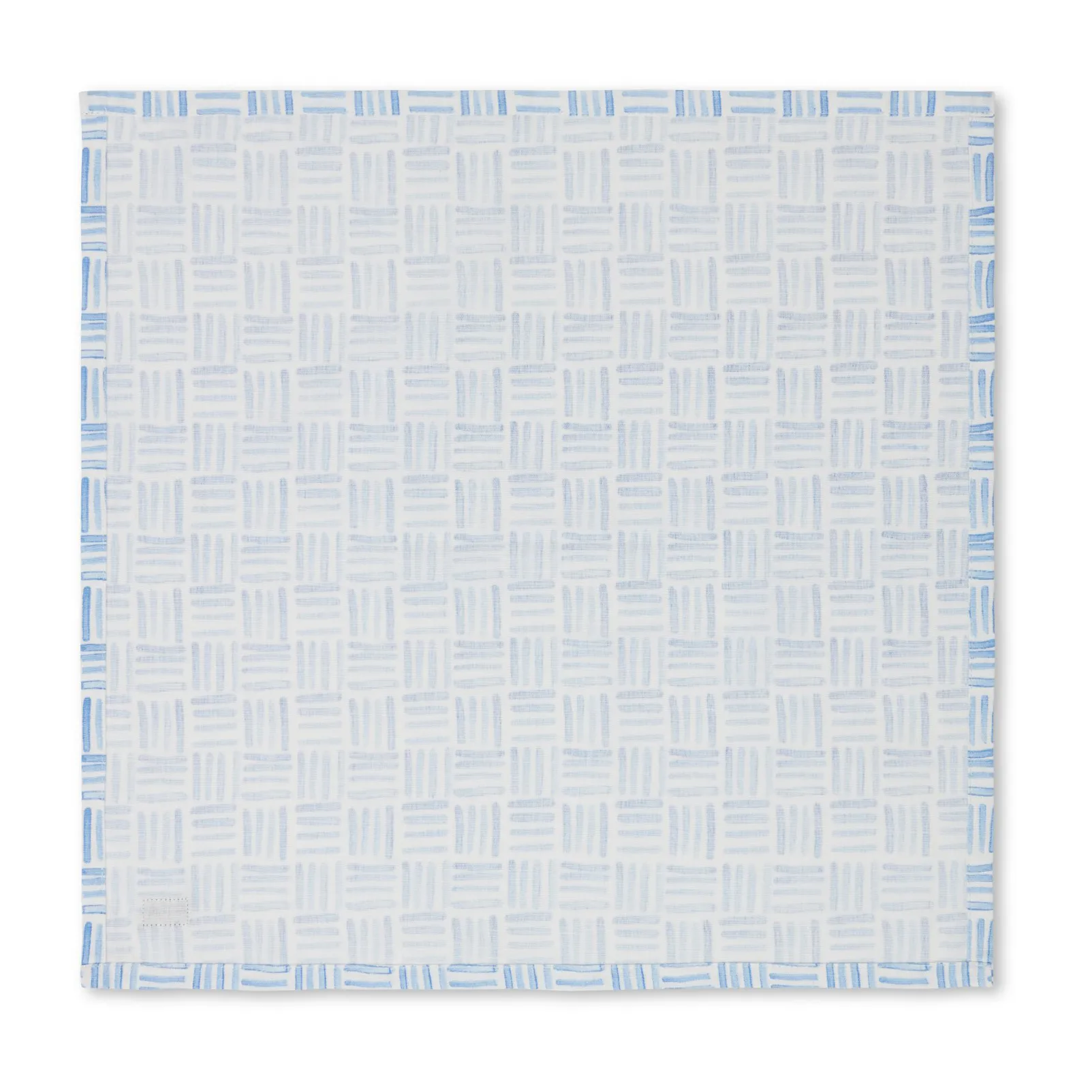 Graphic Printed Cotton Serviette 50 x 50cm, Blue-White Lexington