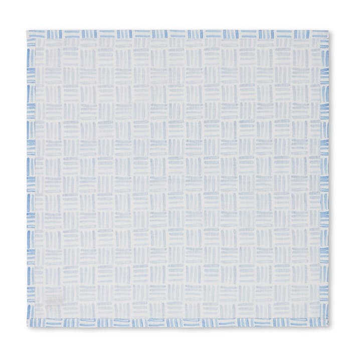 Graphic Printed Cotton Serviette 50 x 50cm, Blue-White Lexington