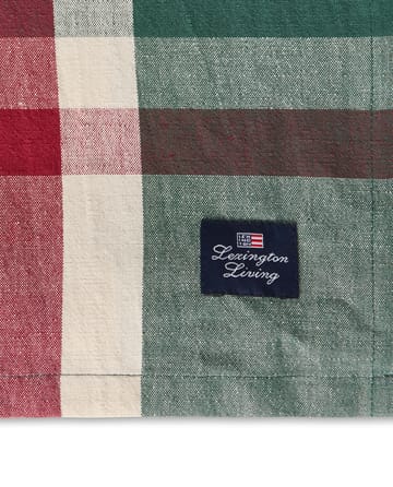 Grün-Rot karierte Leinen/Baumwoll-Tischdecke - 150×350 cm - Lexington