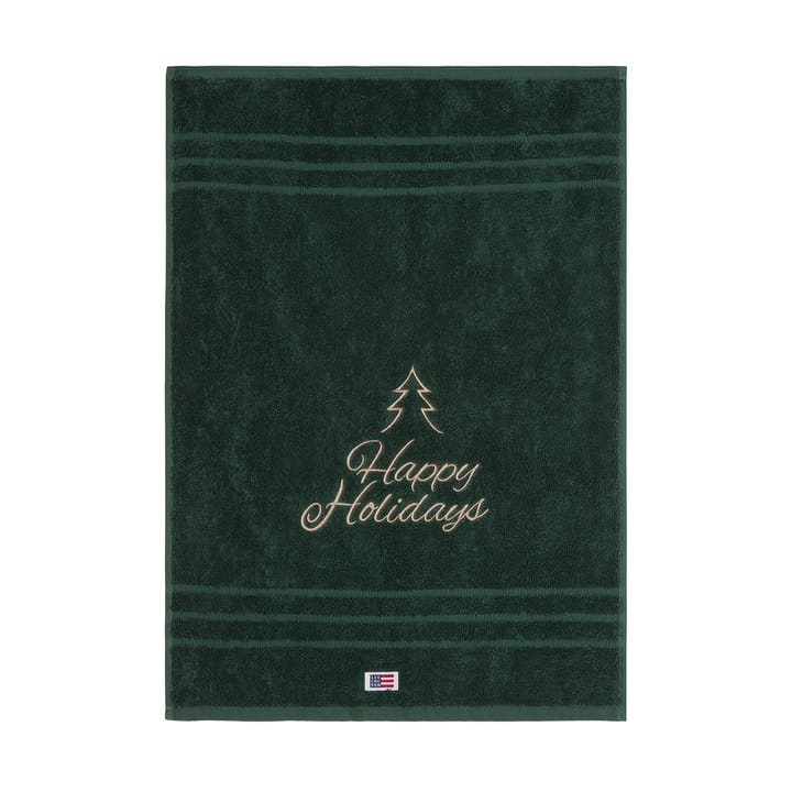 Happy Holidays Juniper biologisches Handtuch 50x70 cm, Green-Light Beige Lexington