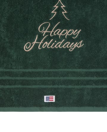 Happy Holidays Juniper biologisches Handtuch 50x70 cm - Green-Light Beige - Lexington
