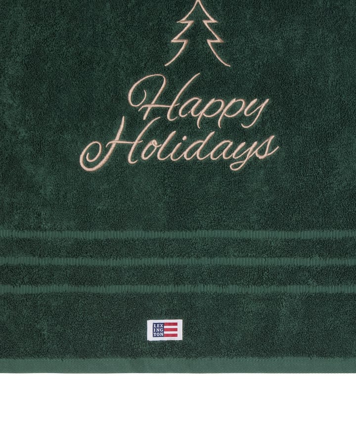 Happy Holidays Juniper biologisches Handtuch 50x70 cm, Green-Light Beige Lexington