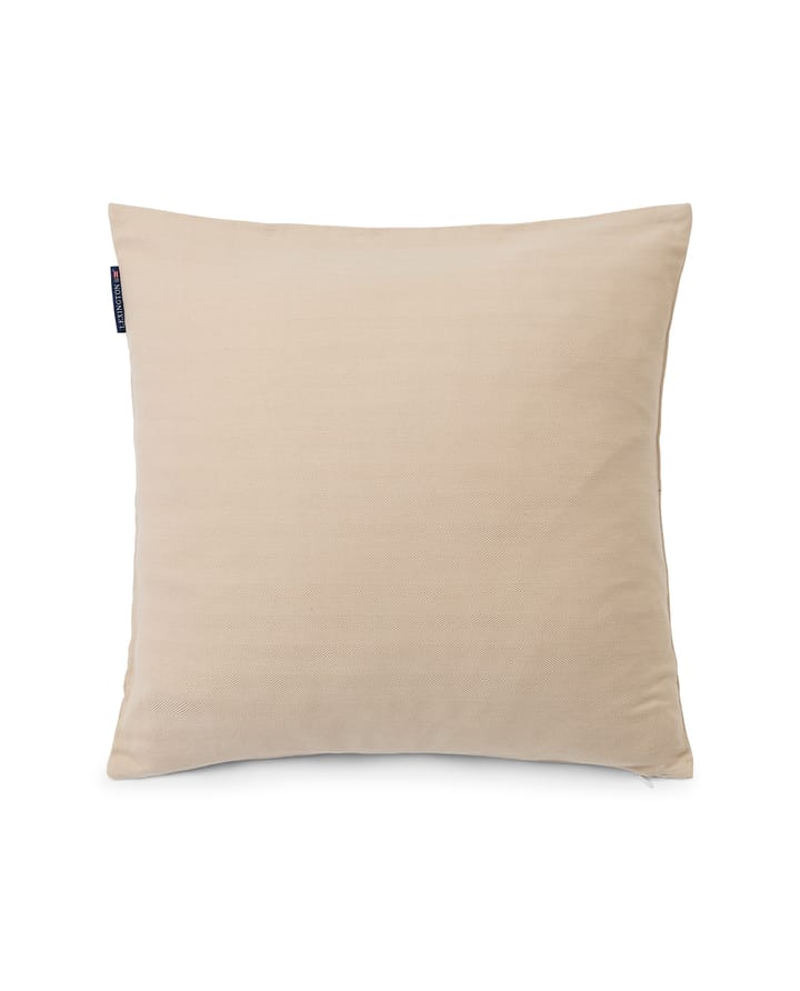 Herringbone Cotton Flanell Kissenbezug 50 x 50cm, Light beige Lexington