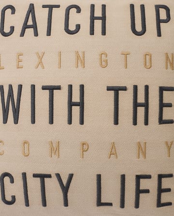 Herringbone Cotton Flanell Kissenbezug 50 x 50cm - Light beige - Lexington