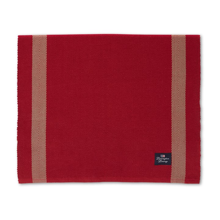 Herringbone with Stripes Platzdecke 40 x 50cm - Red-beige - Lexington
