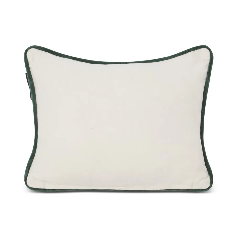 Holiday Car Organic Cotton Velvet Kissen 30 x 40cm, White-red multi Lexington