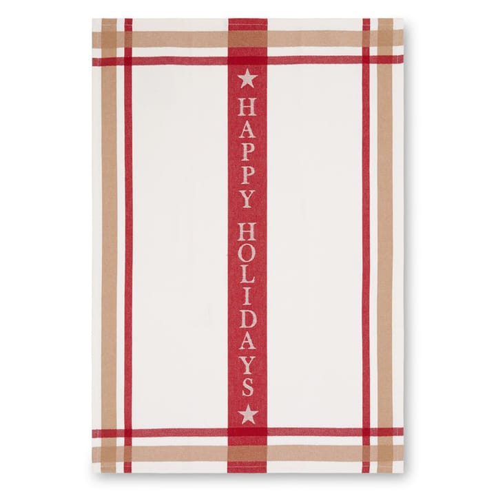 Holiday Geschirrtuch 50 x 70cm - Weiß-rot - Lexington