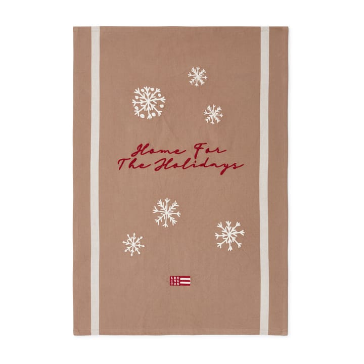 Home for the Holidays Geschirrtuch 50 x 70cm - Mid brown-off white-red - Lexington